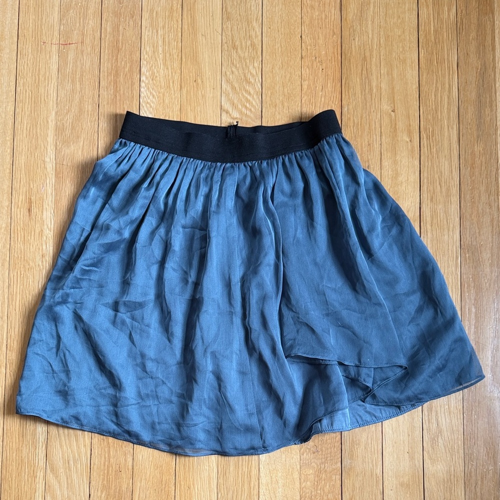 Plastic Island Black and Blue Skater Skirt